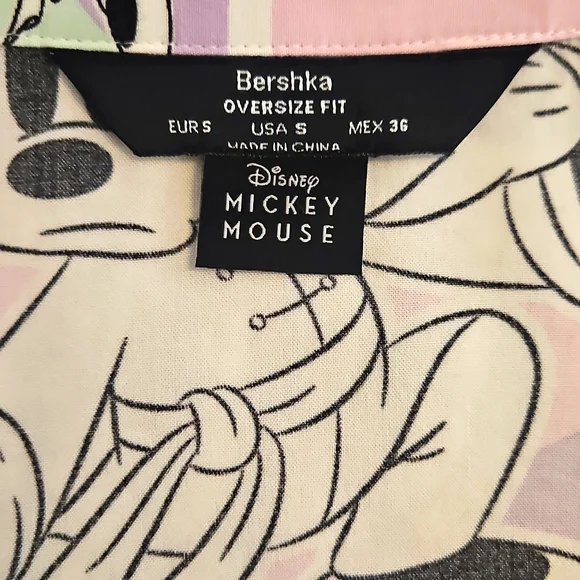 Bershka Disney Pastel Mickey Mouse Shirt Unisex. Size Oversize Small. - Picture 12 of 14